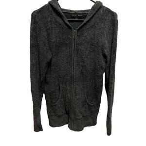 Barefoot Dreams Dark Gray Full Zip Hooded Super Soft Jacket Large